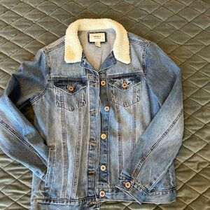 Sherpa collared jean jacket